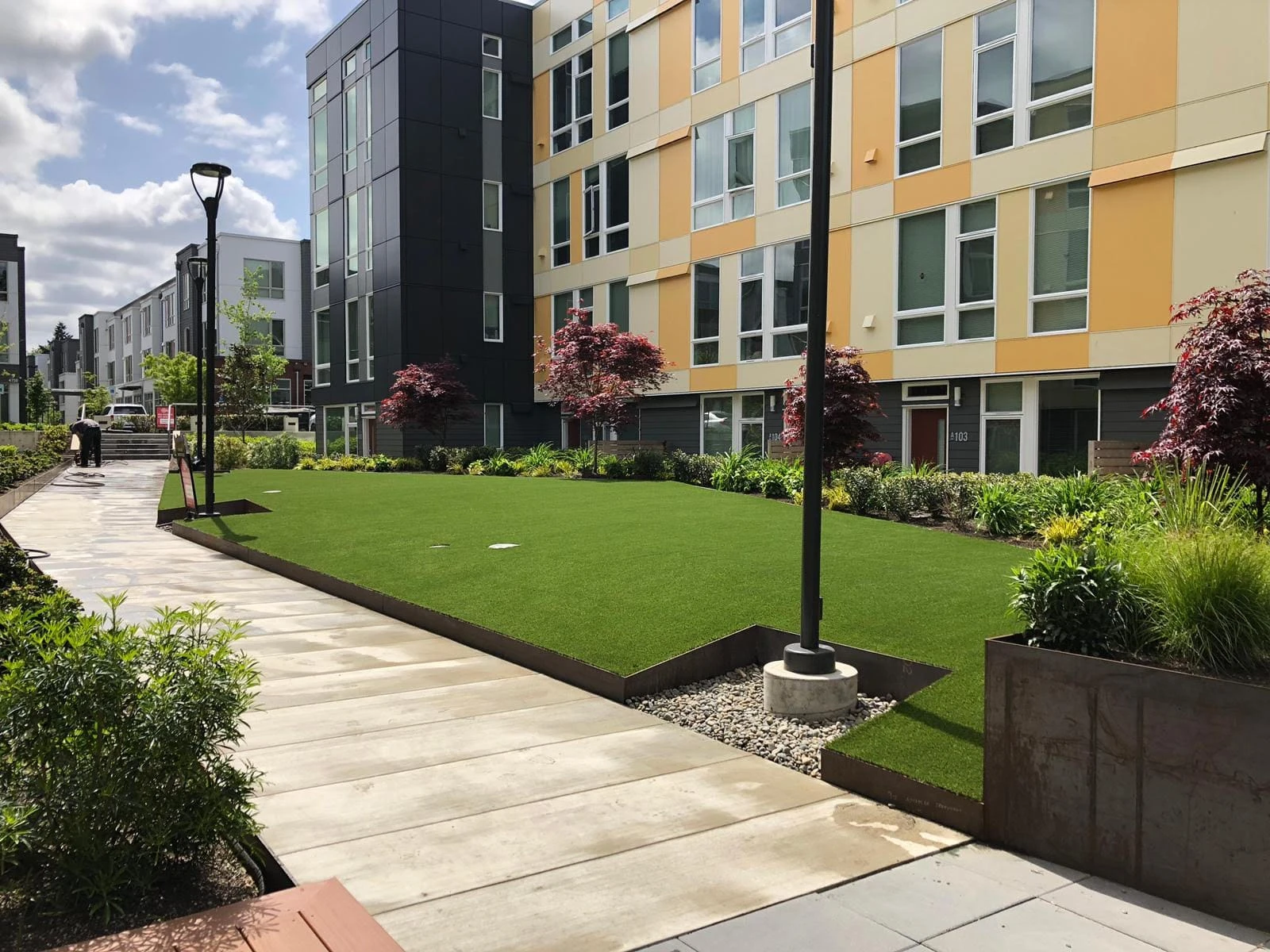 Commercial Artificial Turf Installation